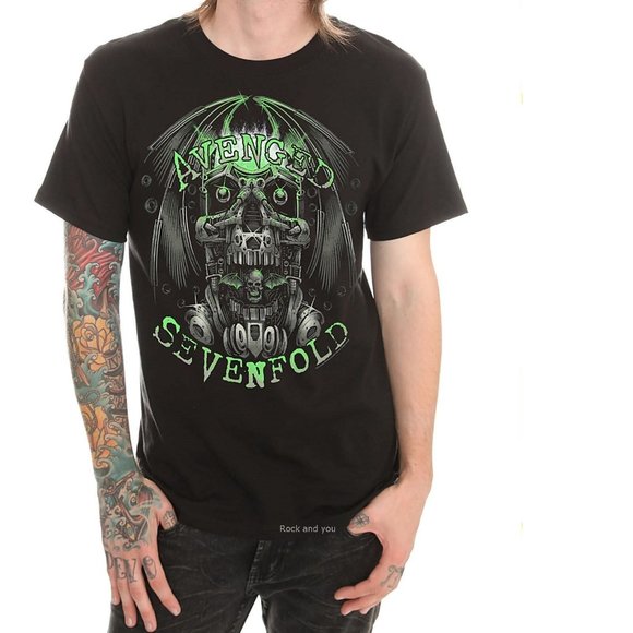 Avenged Sevenfold Engine Logo A7X heavy metal rock Official T-Shirt S NWT - Picture 1 of 2